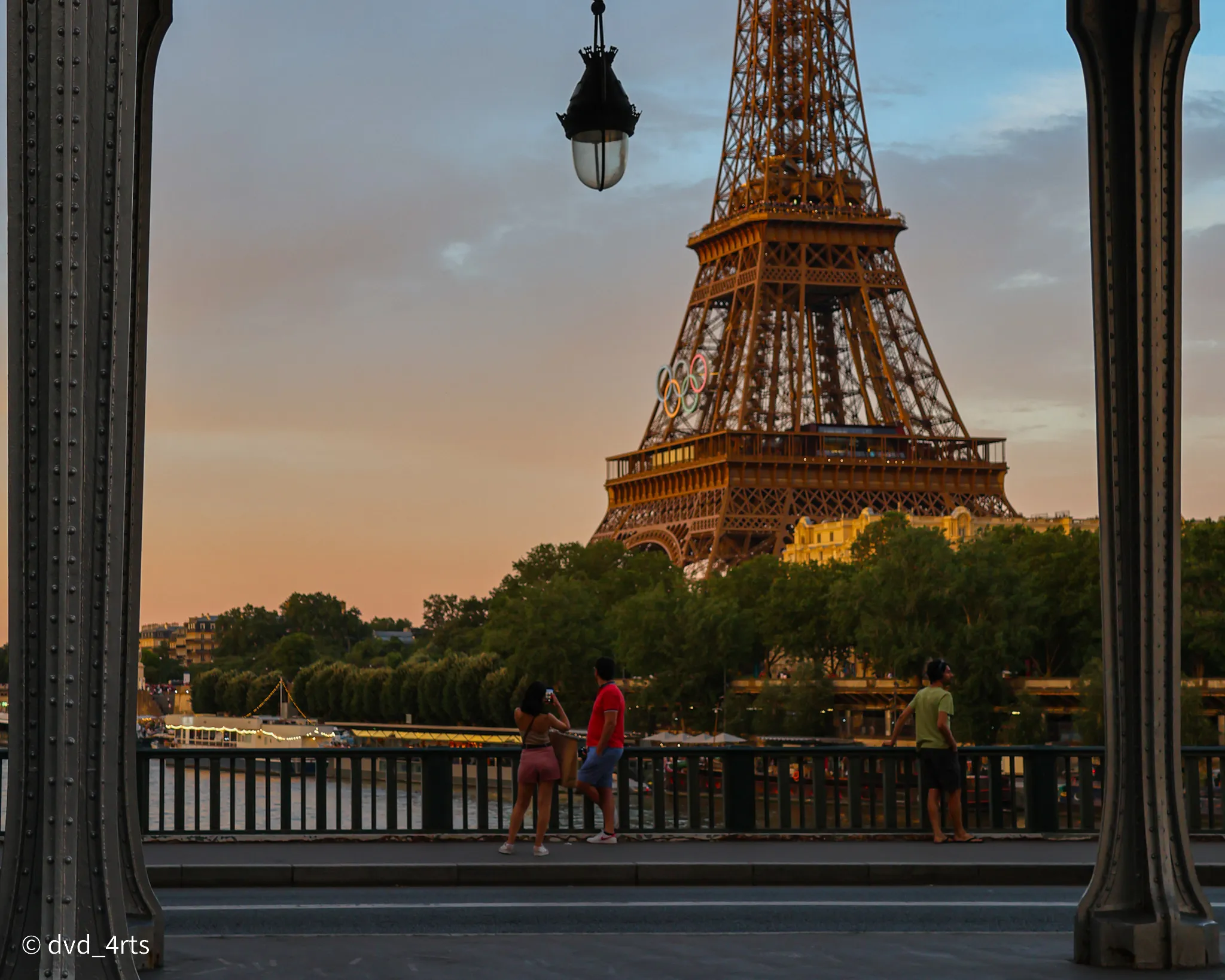 Photo de la Statue de la Liberté depuis l'île aux Cygnes